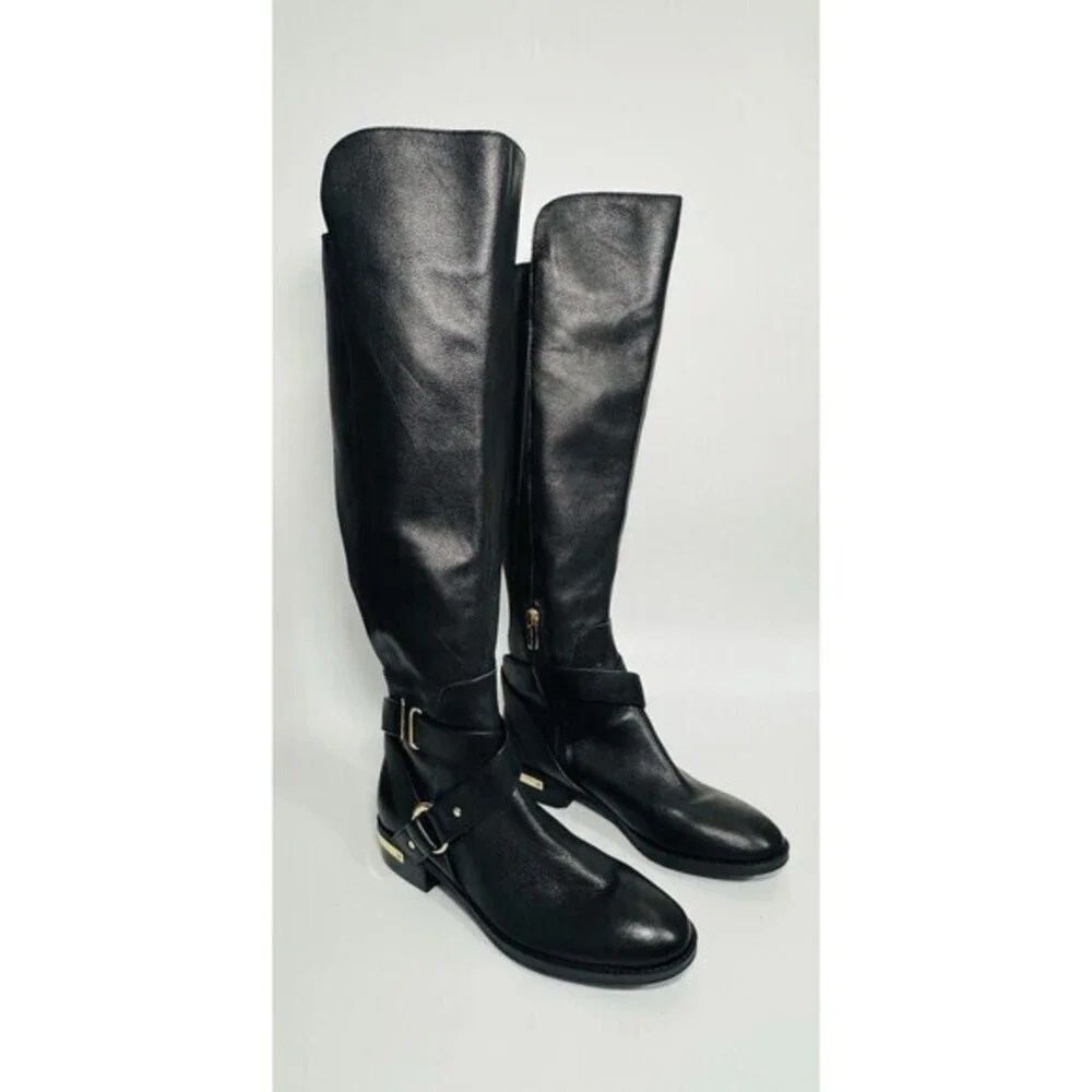 Vince Camuto Womens Preshent Over-The-Knee Riding Boots Size 6.5 Leather NWOB